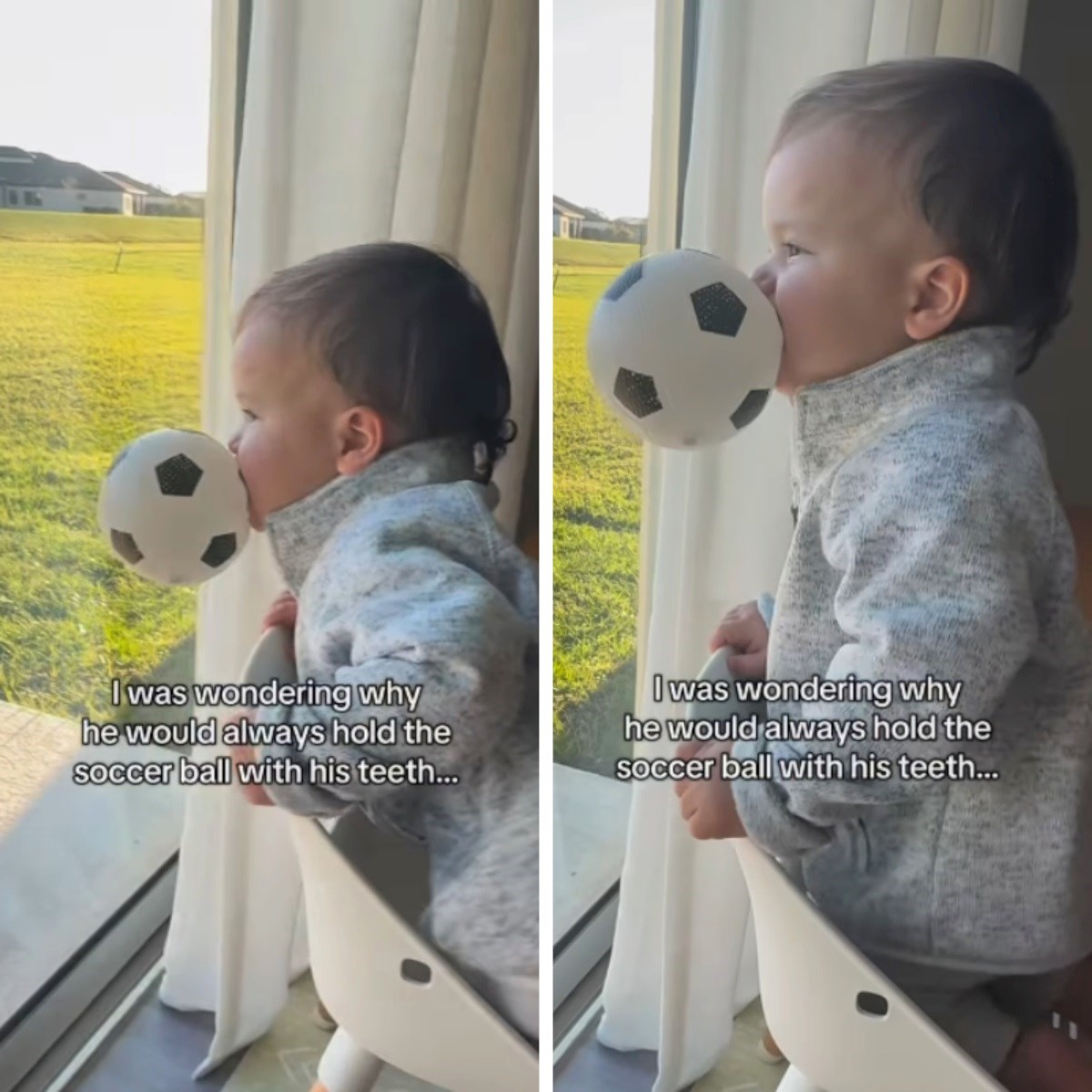 Dječak je često držao loptu u ustima, a ne rukama. Mama je otkrila presladak razlog